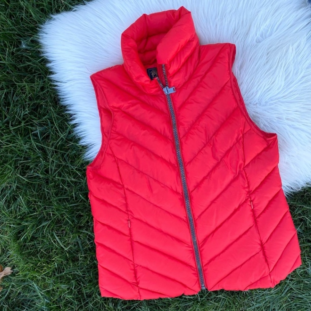 Pendleton red puffer vest duck down small